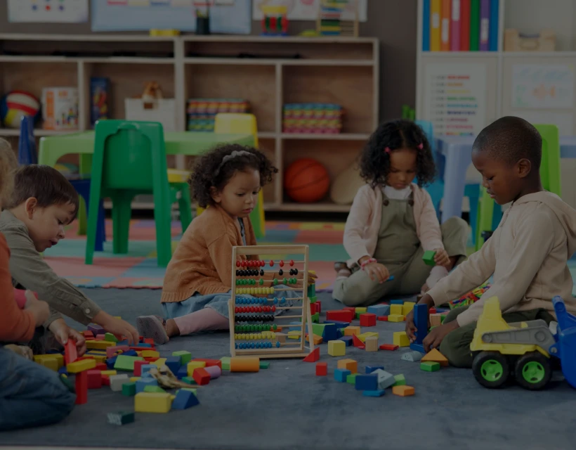 Kids engaged in educational playtime activities